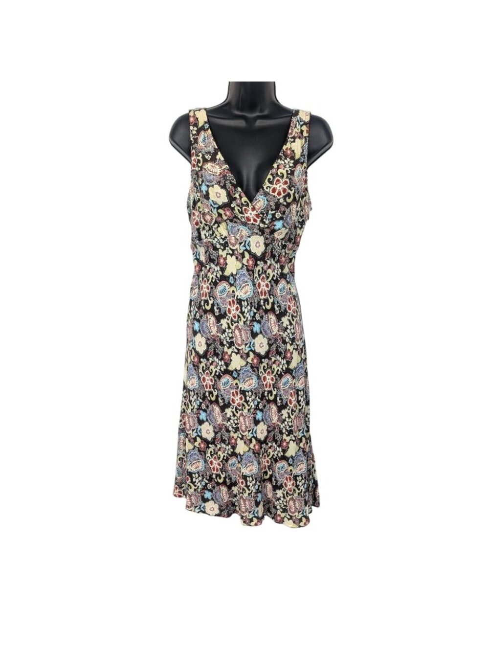 Vtg LOFT Floral Midi Dress Milkmaid Cottage Fairy Whimsigoth Babydoll Y2K Size 6